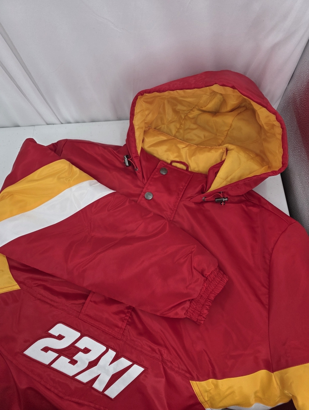 NWT Starter Bubba Wallace #23 Half-Zip Hoodie Satin Pouch Pocket Men's 2XL 23XI.